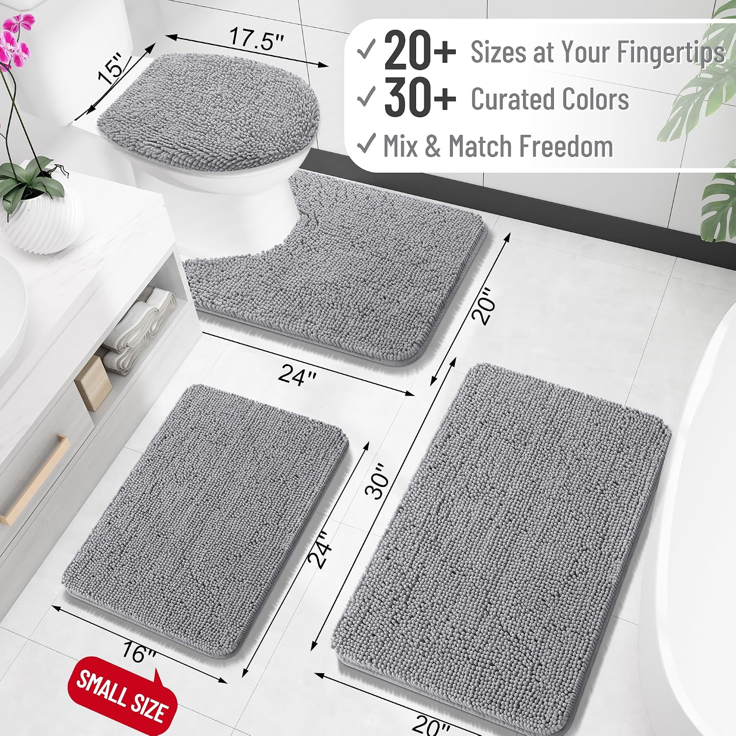 Chenille Bathroom Mats - view 2