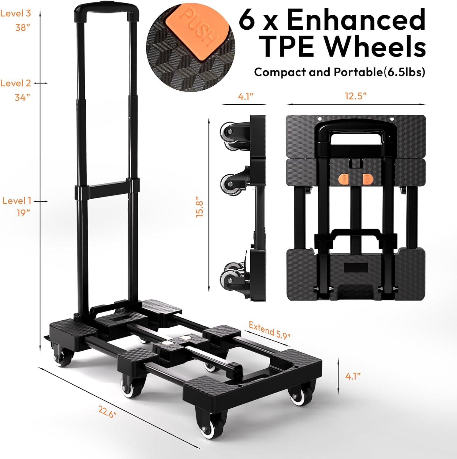 Folding Six Wheel Hand Trucks - view 3