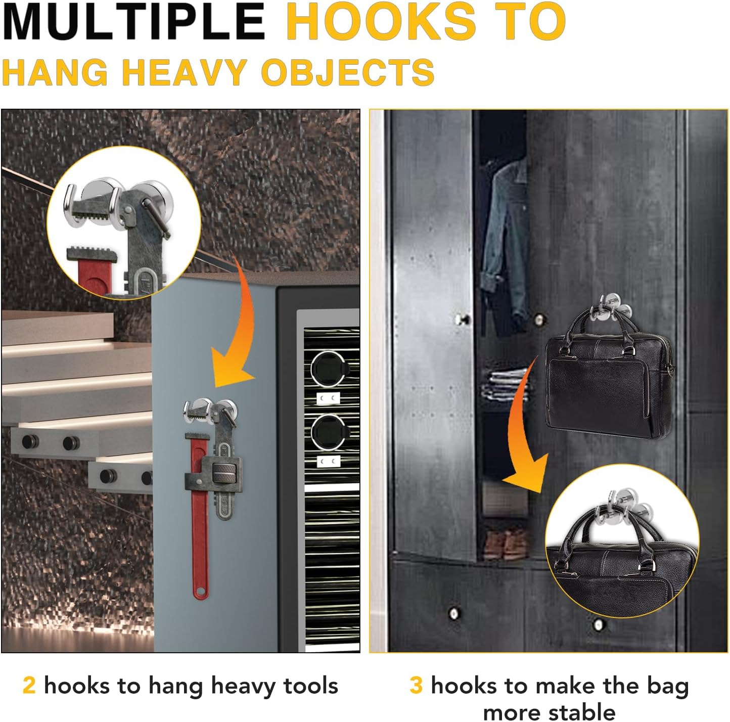 Magnetic Utility Hooks - view 3
