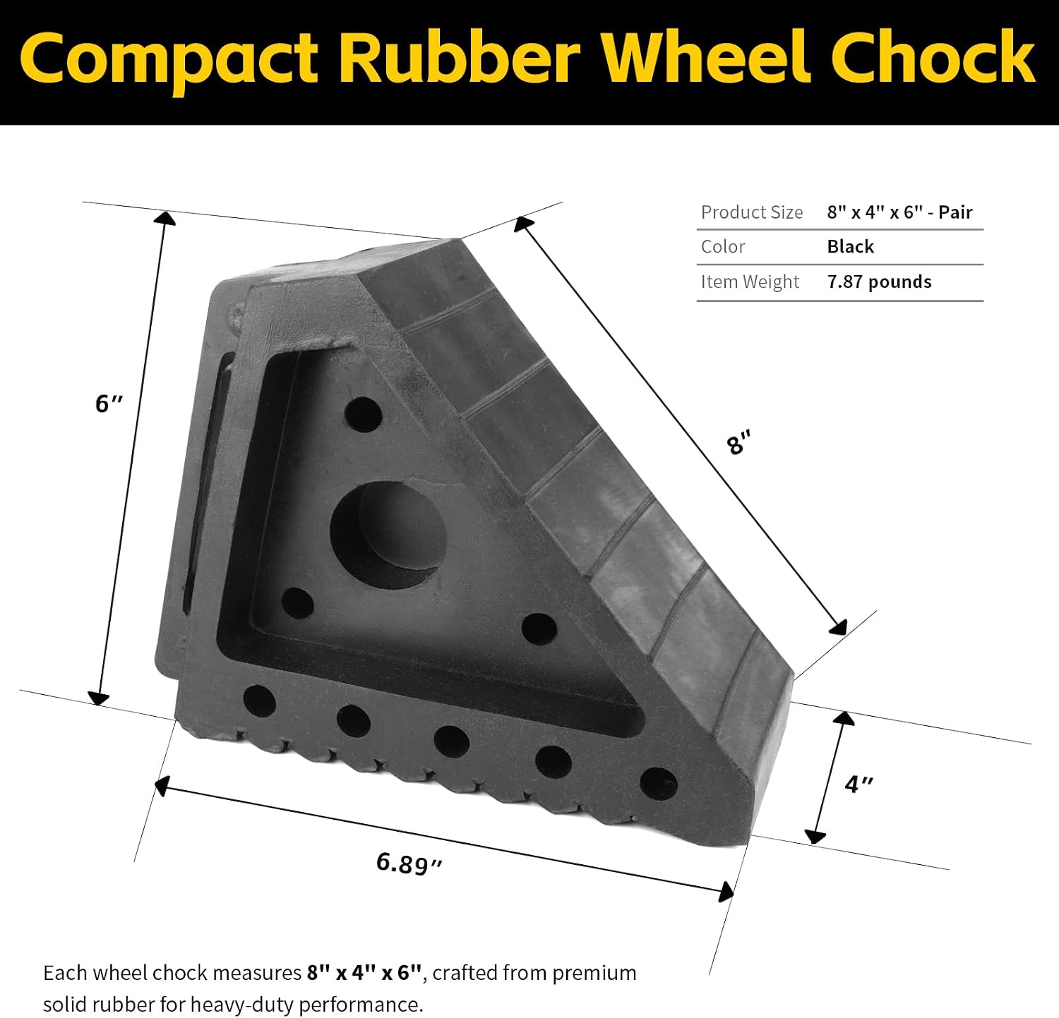 Rubber Wheel Chock Pairs - view 2