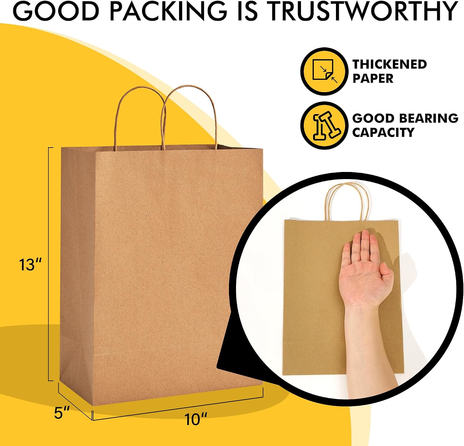 Kraft Paper Shopping Bags - view 2